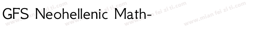 GFS Neohellenic Math字体转换